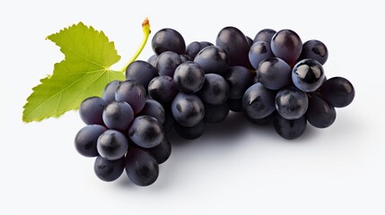 bunch of grapes isolated on white