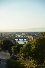 Fototapeta na wymiar sunset over Florence