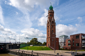 Oberfeuer, old lighthouse in Bremerhaven, Germany