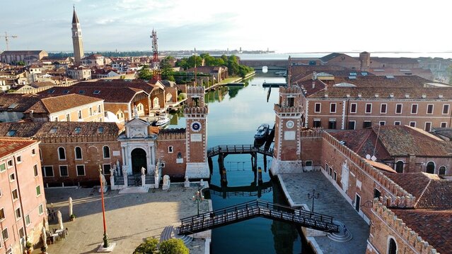 drone photo Venice Arsenal Italy Europe