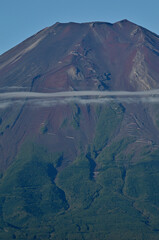 道志山塊の高座山より望む夏の富士山

