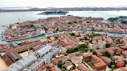 drone photo Murano Venice Italy Europe