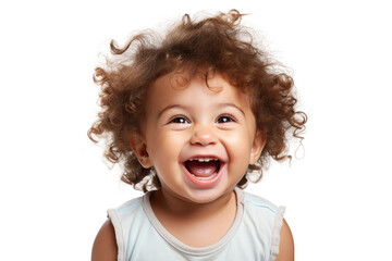 Toddler Ticklish Laughter on isolated background - obrazy, fototapety, plakaty