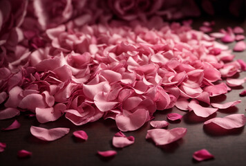 Obraz premium pink rose petals