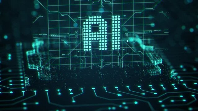 AI artificial intelligence and data mining. ChatGPT Deep learning. Computer chip technology. Futuristic cyber innovation automation and autonomous brain. Chat GPT text generative AI. Neural network 3D