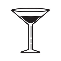 glass icon logo vector design template