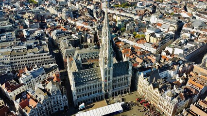 drone photo Grand-Place, Grote Markt Bruxelles Belgique europe