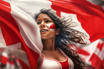 Peru Independence Day Celebration, July 28th, Felices Fiestas Patrias or Peruvian pride freedom admiration holiday.