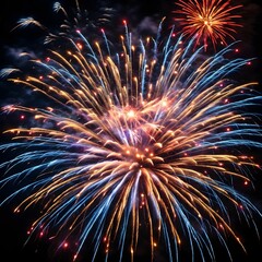 Fireworks Background Colorful Firework Wallpaper Fireworks Illustration Glowing Colorful Fireworks On Dark Sky AI Generative