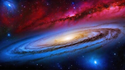 Andromeda galaxy, concept art. Cosmos art. Galactic art. 4K - 8K - 12K TV. Generative AI.