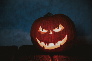 spooky Jack'o'lantern Halloween pumpkin