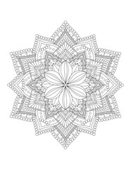 Mandala. Mandala Coloring Pages. Flowers and leaves for background, coloring page, and print on product. Vector illustration