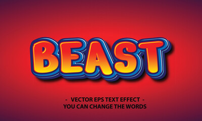 beast text with effect illustration