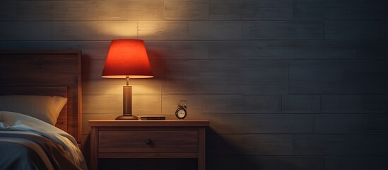 Table lamp inside bedroom
