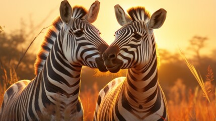 A zebra pair grooming each other coats photo.UHD wallpaper