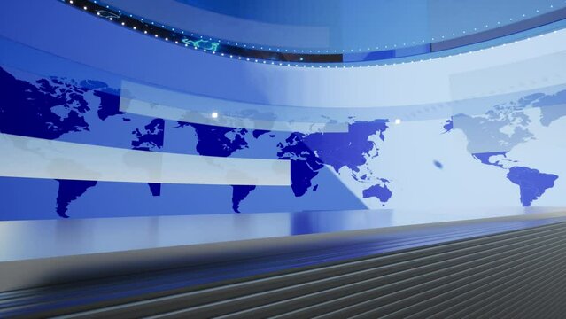 World Map background. news Studio Background for news report and breaking news on world live report