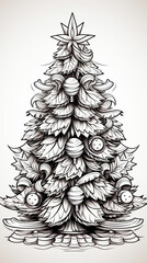 hand drawn Christmas tree
