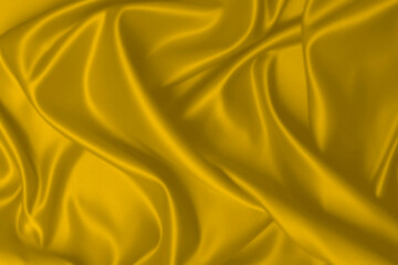 Yellow background flag on realistic cotton texture
