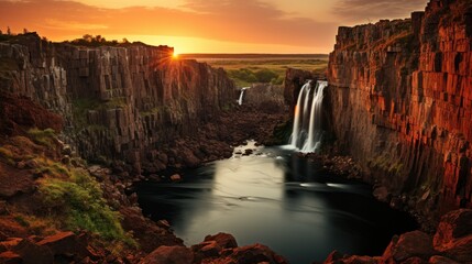 Beautiful icelandic landscape with water.UHD wallpaper