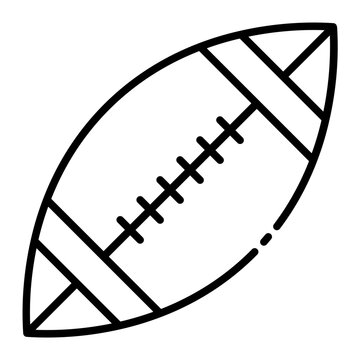 American Football Rugby Ball outline icon