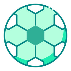 Football Soccer Ball green color icon