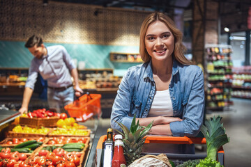 Couple at the supermarket