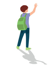 Fototapeta premium vector illustration of students in different postures