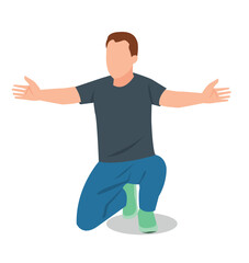 vector illustration of students in different postures