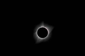 Total Solar Eclipse with Solar Flares and Corona