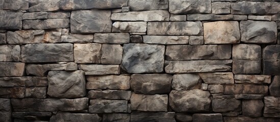 Fototapeta premium Stone wall with grungy texture as a background