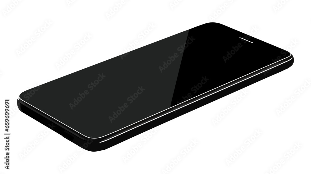 Poster realistic modern smartphone isolated on white background . mock up phone with blank screen . vector 