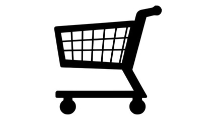 Shopping cart icon vector black. Shopping cart icon. Shopping cart. Business icon.