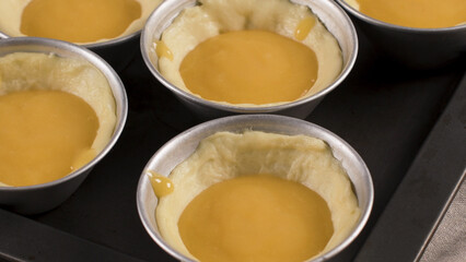 Egg tarts home production