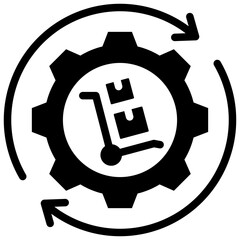 Procurement Process Glyph Icon