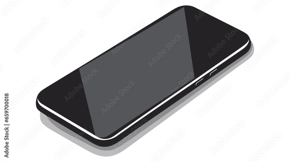 Aufkleber realistic modern smartphone isolated on white background . mock up phone with blank screen . vector 