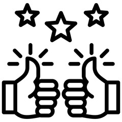 Satisfaction Outline Icon