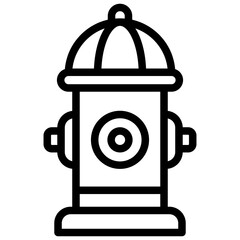 Fire Hydrant Outline Icon