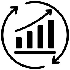 Macro Economic Glyph Icon