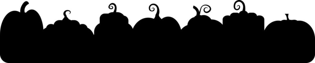 Halloween Pumpkin Border Silhouette