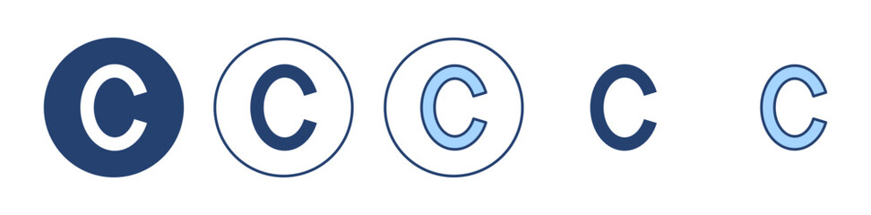Copyright icon vector. copyright sign and symbol - obrazy, fototapety, plakaty