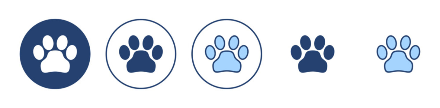 Paw icon vector. paw print sign and symbol. dog or cat paw