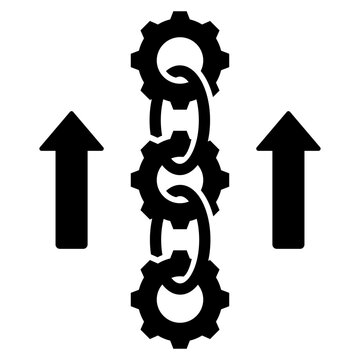 Vertical Integration Glyph Icon