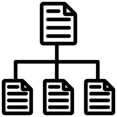 Structured Data Outline Icon