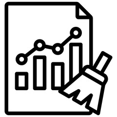 Data Cleaning Outline Icon