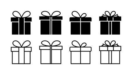 Gift icon vector. gift box icon. birthday gift