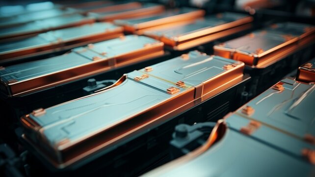 a photo of an electric cars batteries, split toning, Generative AI