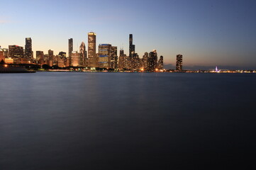 Chicago downtown landscape view