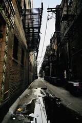 Fototapeta na wymiar old city street