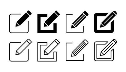 Edit icon vector. edit document sign and symbol. pencil