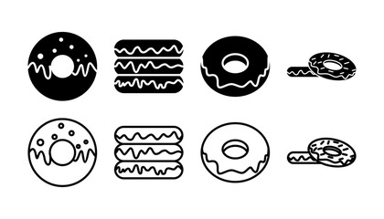 Donut icon vector. doughnut icon. donut logo